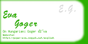 eva goger business card